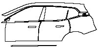 BMW iX Exterior 2021 - (left)Door+Side Skirt+Rear Fender