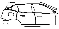 BMW iX Exterior 2021 - (right)Door+Side Skirt+Rear Fender