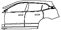 BMW iX Exterior 2021 - (left) Door+Side Skirt+Rear Fender