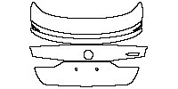 BMW 4 Series Gran Coupe 2014 - Trunk Lid (with ''4XXi'' model emblem)