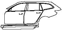 (left)Door+Side Skirt+Rear Fender