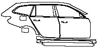 (right)Door+Side Skirt+Rear Fender