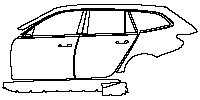 (left)Door+Side Skirt+Rear Fender