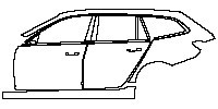 (left)Door+Side Skirt+Rear Fender