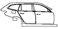 (right)Door+Side Skirt+Rear Fender