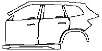 (left)Door+Side Skirt+Rear Fender