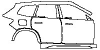 (right)Door+Side Skirt+Rear Fender
