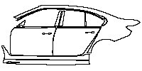 (left)Door+Side Skirt+Rear Fender