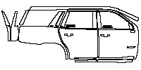 Cadillac Escalade-V Exterior 2023 - (right) Door+Rear Fender+Taillight (with Badge on front door)
