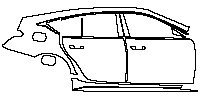 Cadillac CT5 V-Series Blakwing Exterior 2020 - (right) Door+Side Skirt+Rear Fender (with Carbon Fiber package)