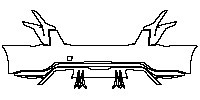 Cadillac CT5 V-Series Blakwing Exterior 2020 - Rear Bumper (without Carbon Fiber Package, with 6 PDC)