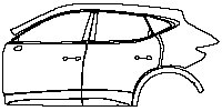 (left) Door+Rear Fender+Side Skirt
