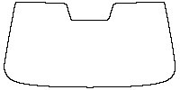 Chery Tiggo 7 PLUS Window 2023 - Windshield (with mirror and dotted area cutout , Edge ends at the inner side of dotted area)