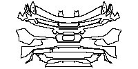 Chevrolet Corvette Stingray 2014 - Rear Bumper (with Aero Kit Spoiler)