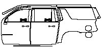 (left)Door+Side Skirt+Rear Fender