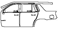 (left)Door+Side Skirt+Rear Fender