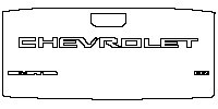 Chevrolet Silverado 1500 2019 - Trunk Lid (with ''CHEVROLET'', ''SILVERADO'', ''LTZ'' emblems)