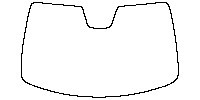 Chevrolet Blazer EV (US) Window 2024 - Windshield (with mirror and dotted area cutout)