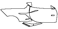 Chevrolet Corvette Z06 2015 - (right) Door+Rear Fender (with 70th Anniversary Special Edition on door , with 7.6in ''Z06''emblem