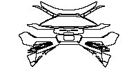 Chevrolet Corvette Z06 2015 - Rear Bumper (with 2 PDC , Base Package without spoiler extension , with ''CORVETTE''emblem)