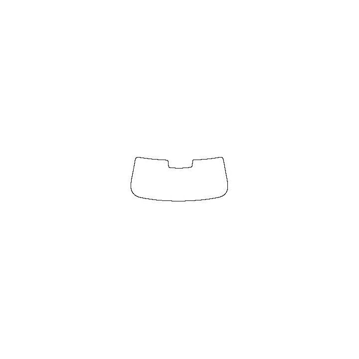 Dacia Duster Winodw 2024 - Windshield (inside) (with mirror and dotted area cutout, Edge ends at the inner side of dotted area)