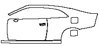 Dodge Charger Daytona 2-Door 2024 - (left) Door+Rear Fender+Side Skirt