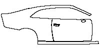 Dodge Charger Daytona 2-Door 2024 - (right) Door+Rear Fender+Side Skirt