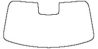 Deepal S07 Window 2023 - Windshield (with mirror and dotted area cutout , Edge ends at the inner side of dotted area)