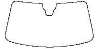 DS Automobiles DS 4 Window 2023 - Windshield (with mirror and dotted area cutout , Edge ends at the inner side of dotted area)
