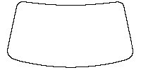 DS Automobiles DS 4 Window 2023 - Windshield (without mirror cutout , Edge ends at the inner side of dotted area)
