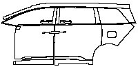 (left)Door+Side Skirt+Rear Fender
