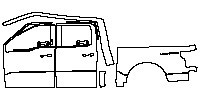 Ford F-150 Lightning Lariat 2023 - (left)Door+Rear Fender (wth ''LIGHTNING'' emblem on boxs)