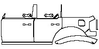 Ford Bronco 4 Door 2021 - (left)Door+Side Skirt+Rear Fender (Soft top)