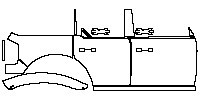 Ford Bronco 4 Door 2021 - (right)Door+Side Skirt+Rear Fender (Soft top)
