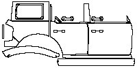 Ford Bronco 4 Door 2021 - (right)Door+Side Skirt+Rear Fender (Hardtop)