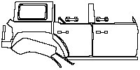 Ford Bronco 4 Door 2021 - (right) Door+Side Skirt+Rear Fender