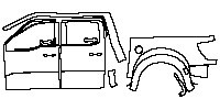 (left) Door+Rear Fender+Side Skirt