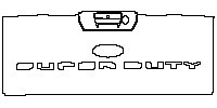 Ford Super Duty F-350 2023 - Trunk Lid (with ''SUPER DUTY'' emblem , with rear camera)