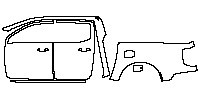 Ford Ranger (EU) MS-RT 2025 - (left) Door+Rear Fender+Side Skirt