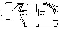 GMC Yukon AT4 2021 - (right)Door+Side Skirt+Rear Fender (with ''AT4'' emblem on Door)