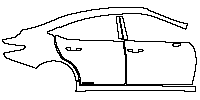Lexus ES Exterior 2019 - (right) Door+Rear Fender+Side Skirt (with HYBRID emblem on rear door)