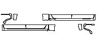 GMC Sierra 1500 Crew Cab 2019 - Rocker Panel (for 69.92 inch box)