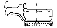 GMC Hummer EV SUV 2021 - (right) Door+Rear Fender+Side Skirt (with ''HEV'' emblem on front door)
