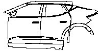 Genesis GV60 Exterior 2023 - (left)Door+Side Skirt+Rear Fender
