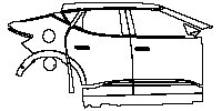 Genesis GV60 Exterior 2023 - (right)Door+Side Skirt+Rear Fender