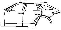 (left)Door+Side Skirt+Rear Fender