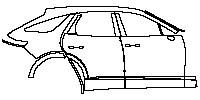 (right)Door+Side Skirt+Rear Fender
