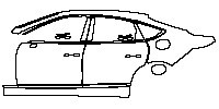Genesis G80 Exterior 2021 - (left) Door+Rear Fender+Side Skirt
