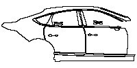Genesis G80 Exterior 2021 - (right) Door+Rear Fender+Side Skirt