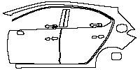 Honda City (BR) Hatchback 2021 - (left) Door+Rear Fender+Side Skirt